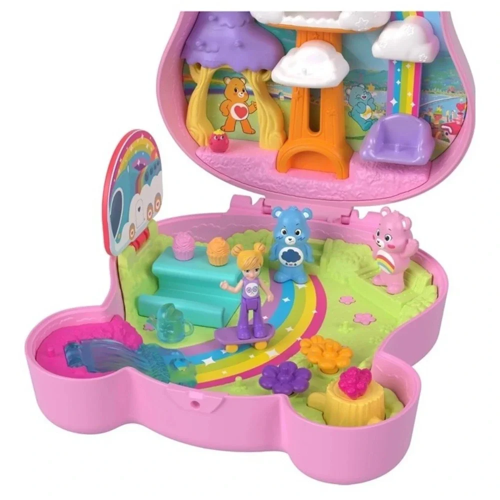Polly Pocket x Care‎ Bears Playset Collectible Compact New Spring Toy Easter H